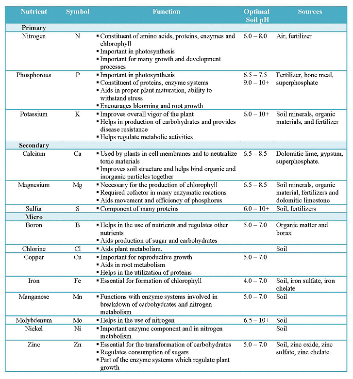 Fertilizer Number Chart